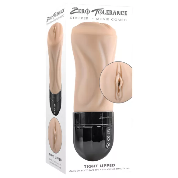 Zero Tolerance Tight Lipped - вакуумско-вибрирајућа вештачка вагина (природна)