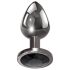 Evolved Black Gem - metalni analni plug set sa crnim kamenom (srebrni)