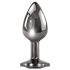 Evolved Black Gem - metalni analni plug set sa crnim kamenom (srebrni)