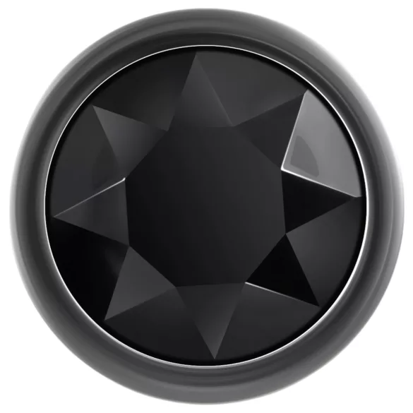 Evolved Black Gem - metalni analni čepovi set, crni kamen (srebro)