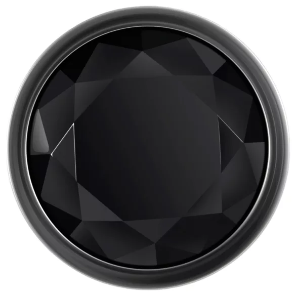 Evolved Black Gem - metalni analni čepovi set, crni kamen (srebro)