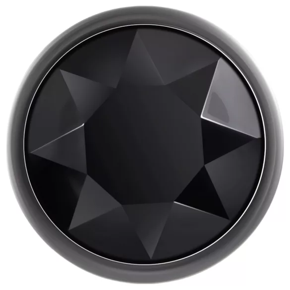 Evolved Black Gem - metalni analni čepovi set, crni kamen (srebro)