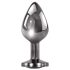Evolved Black Gem - metalni analni plug set sa crnim kamenom (srebrni)