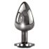 Evolved Black Gem - metalni analni plug set sa crnim kamenom (srebrni)