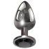 Evolved Black Gem - metalni analni plug set sa crnim kamenom (srebrni)