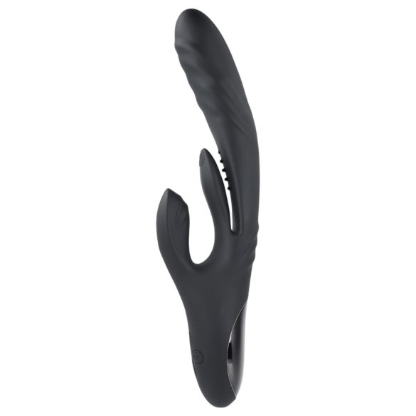 Playboy Rapid Rabbit - crni vibrator sa stimulacijom klitorisa