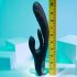Playboy Rapid Rabbit - crni vibrator sa stimulacijom klitorisa