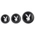 Playboy analni set - 3 dela (srebrni)