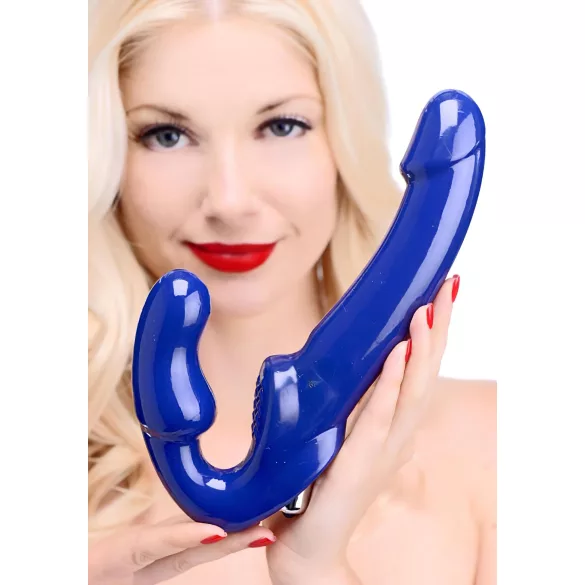 Strap U Revolver II - plavi strap on vibrator