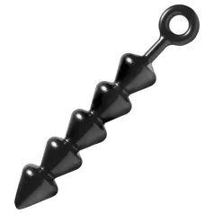 XR Brands - Spades - analni dildo sa kuglicama (crni)