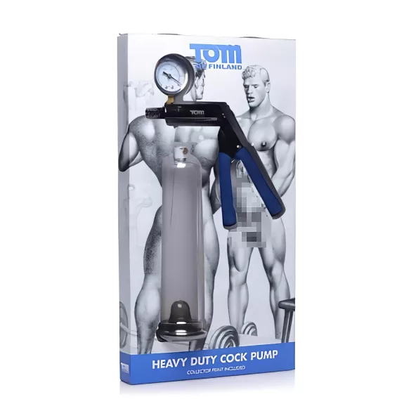 Tom Heavy Duty - pumpa za penis s metalnom ručkom (providna)