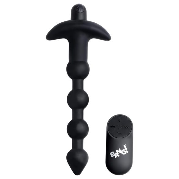 Bang! - crni analni vibrator na baterije, sa daljinskim upravljačem