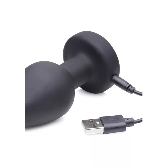 XR Brands - Zeus - bežični E-Stim analni vibrator (crni)