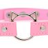 Master Series Kinky Kitty - ogrlica sa priveskom mačje glave (roze)