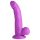 XR Brands POP - dilda sa vakumom, sa testisima - 19 cm (ljubičasta)