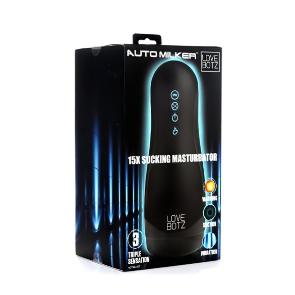Lovebotz Auto Milker - vodootporni sisaljka i vibrator (crna)