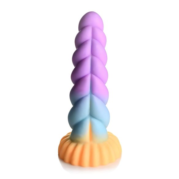 Creature Cocks Mistika - jednorog dildo - 21cm (ljubičasto-žuto)