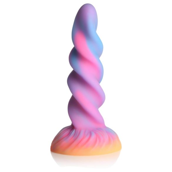 Creature Cocks Moon Rider - sjajni jednorog dildo (ljubičasto-ružičasti)