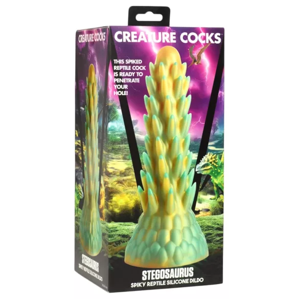 Stvor Cocks Stegosaurus - silikonski dildo - 20cm (zeleni)