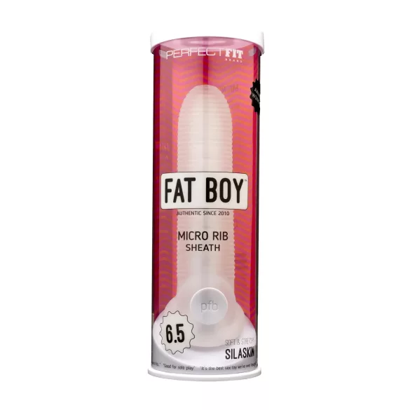 Fat Boy Micro Ribbed - penis rukav (17cm) - bela