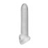 Fat Boy Micro Ribbed - navlaka za penis (19cm) - bela