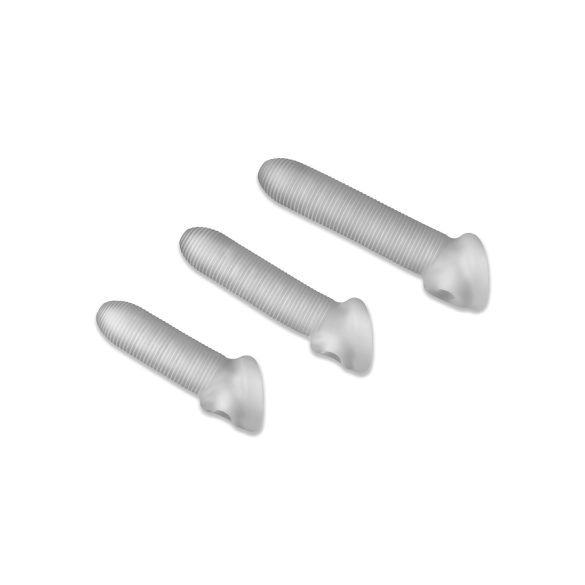 Fat Boy Micro Ribbed - navlaka za penis (19cm) - bela