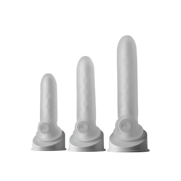 Fat Boy Micro Ribbed - navlaka za penis (19cm) - bela