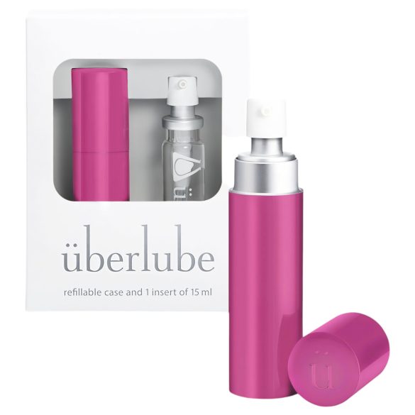 Überlube - silikonski lubrikant u putnoj futroli - roze (15ml)