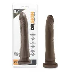   Dr. Skin 8,5 - realistični dildo sa vakumom - braon (20,5cm)