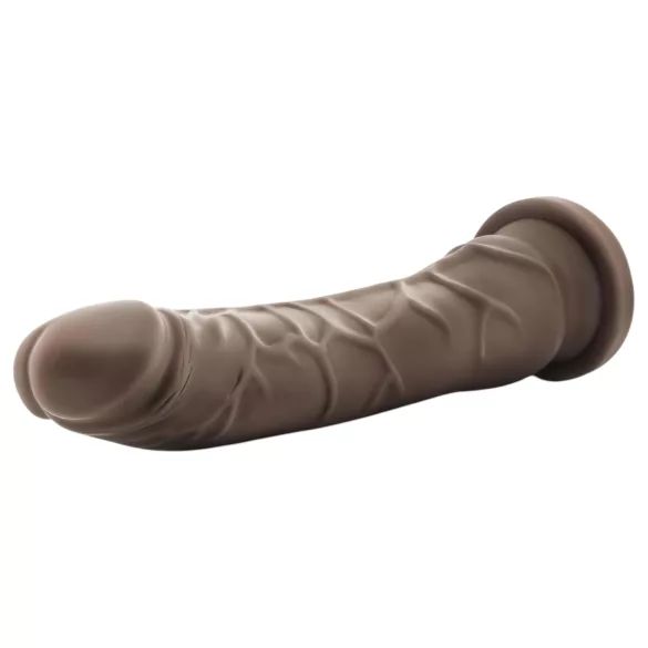 Dr. Skin 8,5 - realistični dildo sa vakumom - braon (20,5cm)