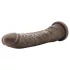 Dr. Skin 8,5 - realistični dildo sa vakumom - braon (20,5cm)