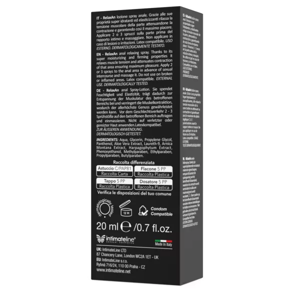 Intimateline RelaxAn - sprej za opuštanje anusa (20 ml)