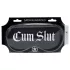 Ouch! - satenska maska za oči sa natpisom „Cum Slut” (crna)