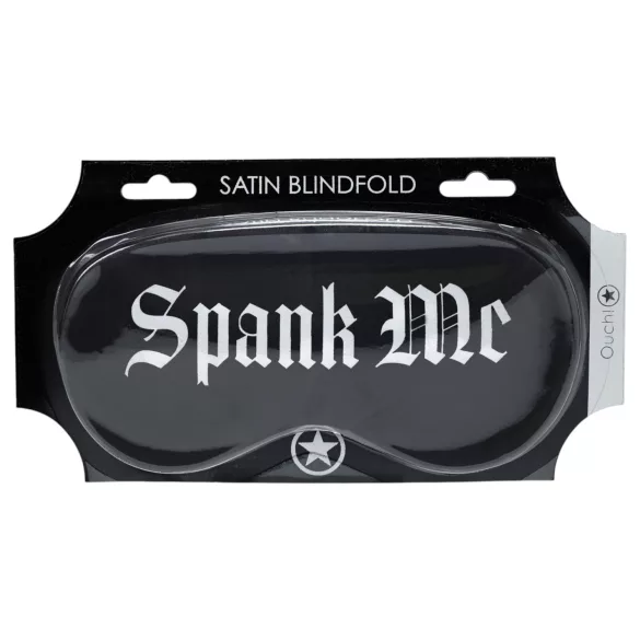 Ouch! - satenska maska za oči sa natpisom „Spank Me” (crna)