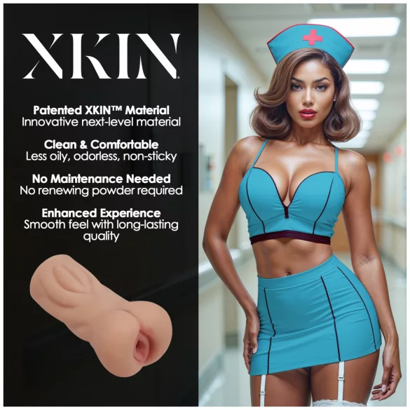 XKIN Naughty Nurse Trixie - realistična vagina masturbator (naturalna boja)