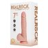 REALROCK - вибратор са вакуумском чашом - природна боја (18cm)