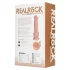 REALROCK - вибратор са вакуумском чашом - природна боја (18cm)