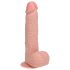 REALROCK - вибратор са вакуумском чашом - природна боја (18cm)