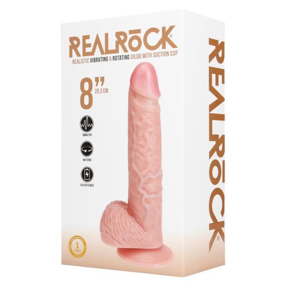 REALROCK - rotirajući vibrator - prirodni izgled (20,5 cm)
