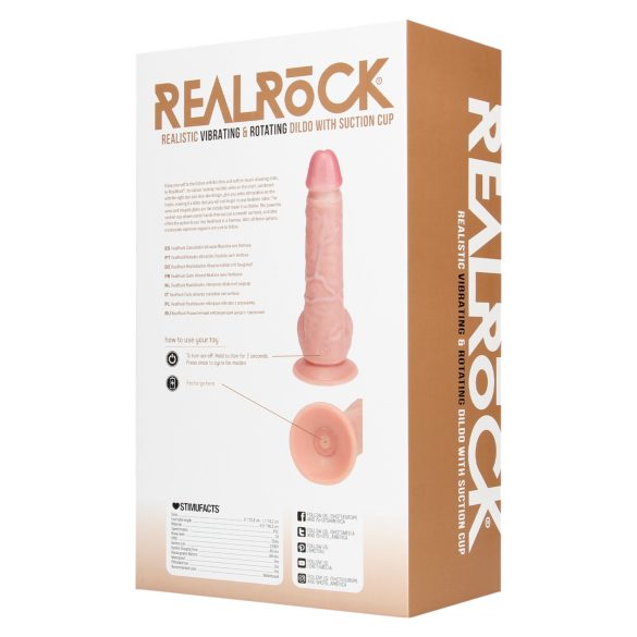 REALROCK - rotirajući vibrator - prirodni izgled (20,5 cm)