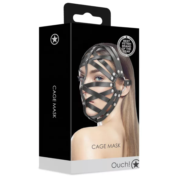 Ouch! - maska od veštačke kože (crna)