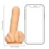 S-Line - srednji prst dildo (prirodan)
