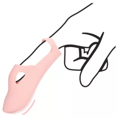 Loveline - rebrasti prstni vibrator (pink)