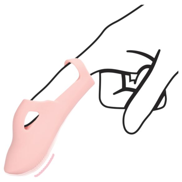 Loveline - rebrasti vibrator za prst (pink)