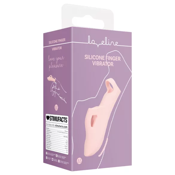 Loveline - rebrasti prstni vibrator (pink)