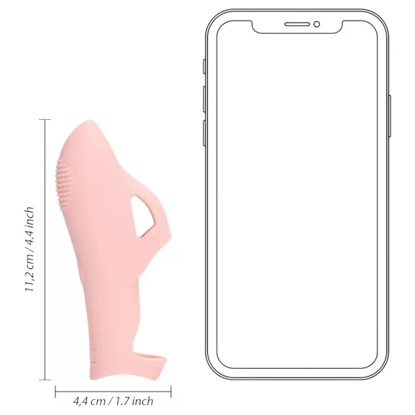Loveline - rebrasti prstni vibrator (pink)