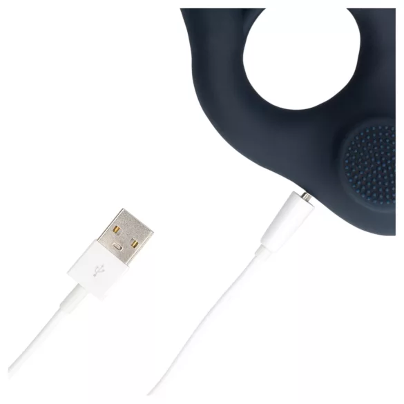 Loveline - vibro prsten za penis sa stimulatorom klitorisa (sivi)