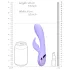Loveline - bežični zec vibrator s klitoralnim delom (ljubičasta)