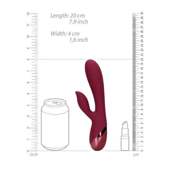 Loveline - punjeni klitoralni vibrator (crveni)