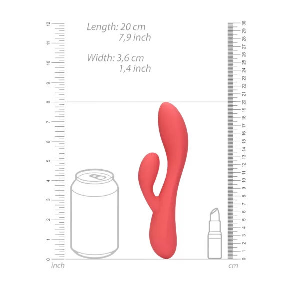 Loveline - vodootporni vibrator sa masažnom rukom (roze)
